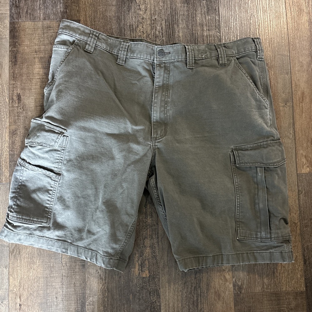 Carhartt Relaxed Fit Mens Short 44 Waist Army Green Rugged Work Wear